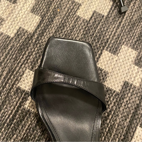 Sigerson Morrison Women’s Carita Black Leather Ankle Strap Pump Sandals … - Picture 5 of 8